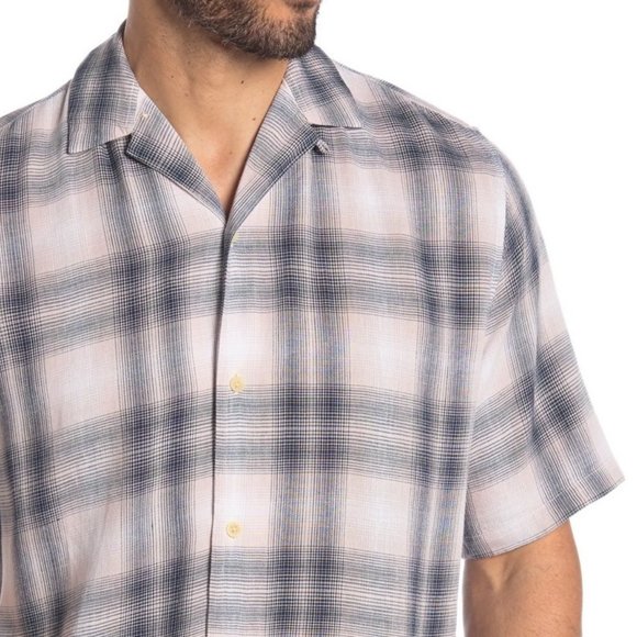AllSaints Tampa Short Sleeve Plaid Button Shirt - Picture 3 of 5